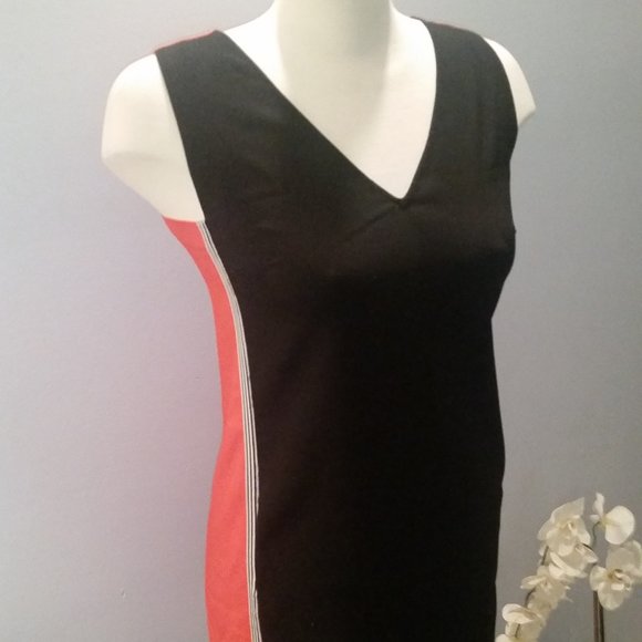 Sinequanone orange/black dress designed in Paris - Picture 1 of 6